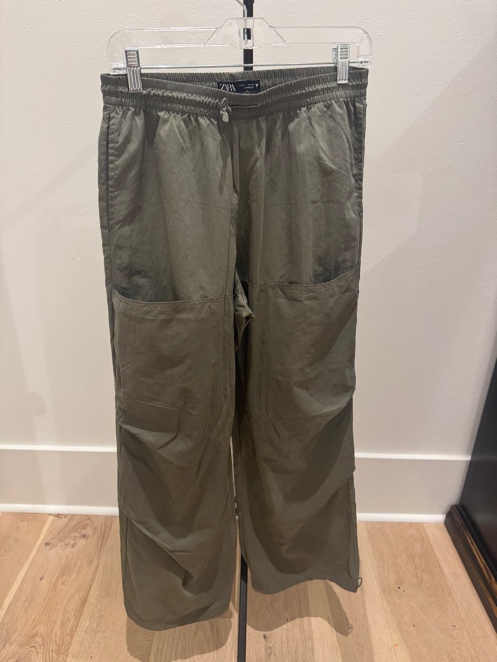 Zara Olive Green Men's Drawstring Joggers